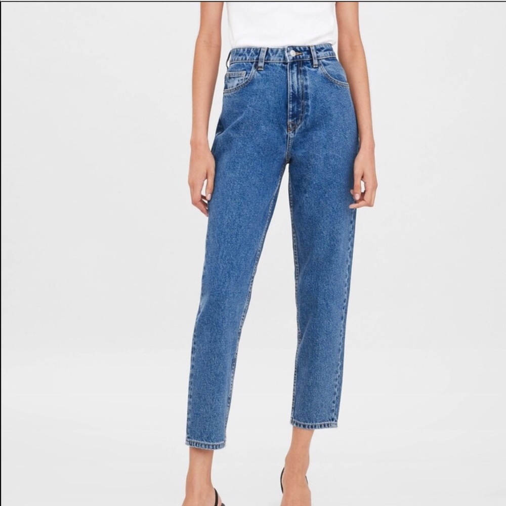 Zara Authentic Denim Mom Jeans.